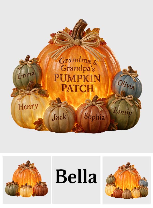 Autumn Decor Pumpkin Patch - Personalized Grandma Solar Acrylic Light