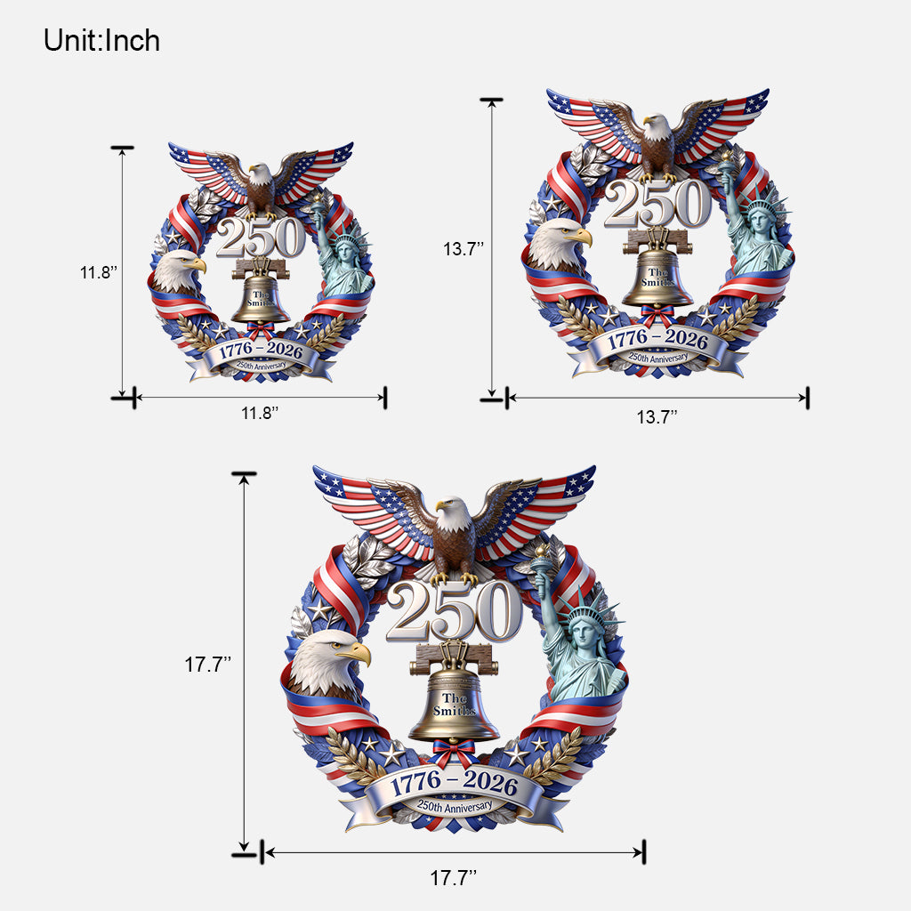 250 Years Of America - Personalized Patriot Custom Shaped Wood Sign