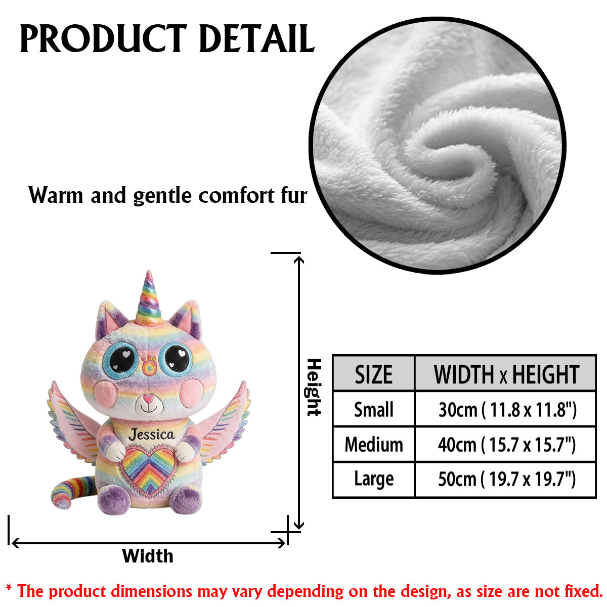 My Fantasy Friends, Custom From Your Kid's Drawing - Personalized Kid Premium Faux Fur Pillow