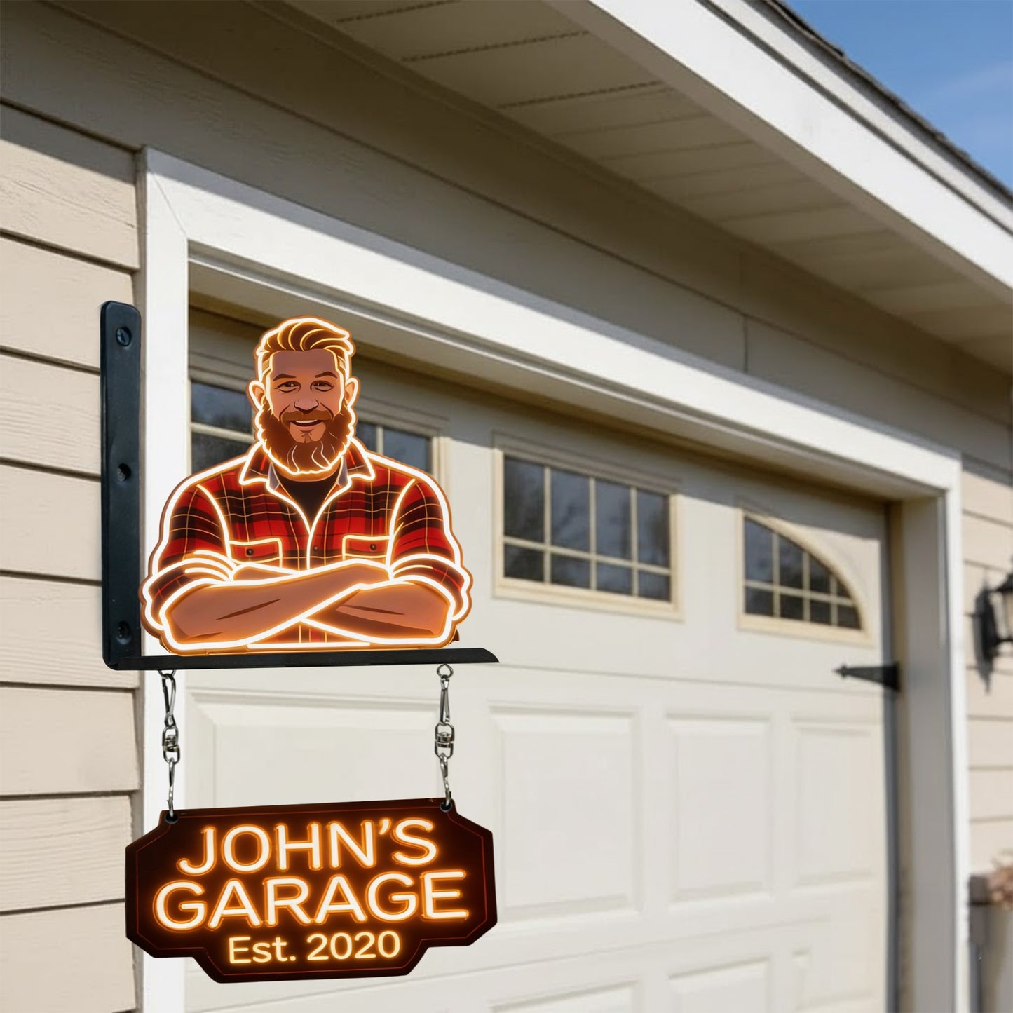 Custom Any Photo, Best Gift For Mom & Grandma - Personalized Father Wooden Wall Mount Sign