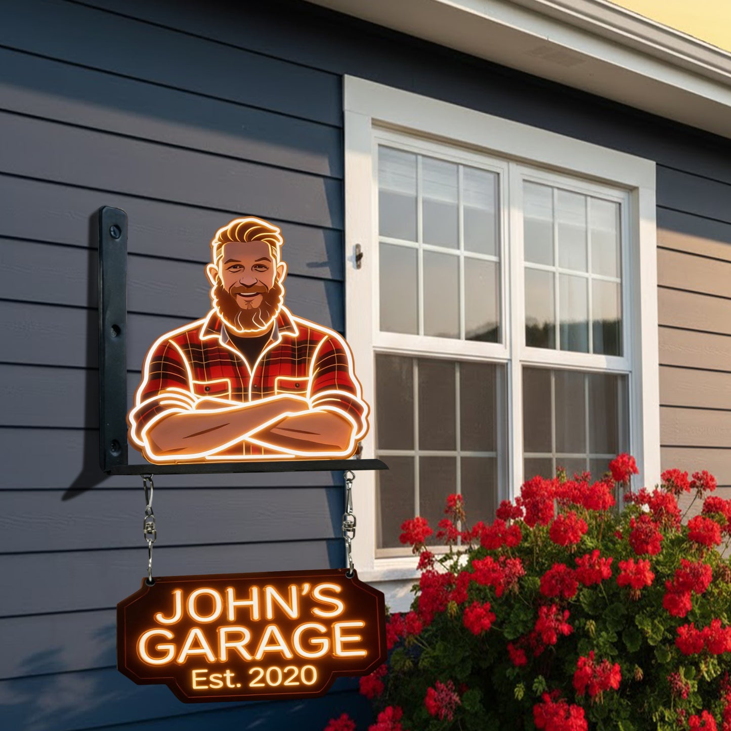 Custom Any Photo, Best Gift For Mom & Grandma - Personalized Father Wooden Wall Mount Sign