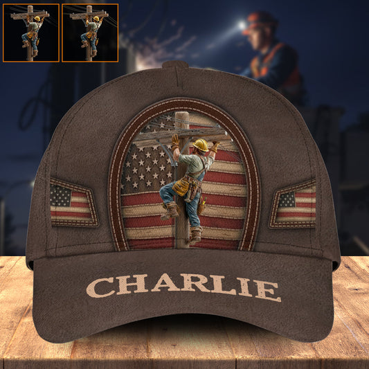 Stärke der Leitung – Personalisierte Lineman Classic Cap