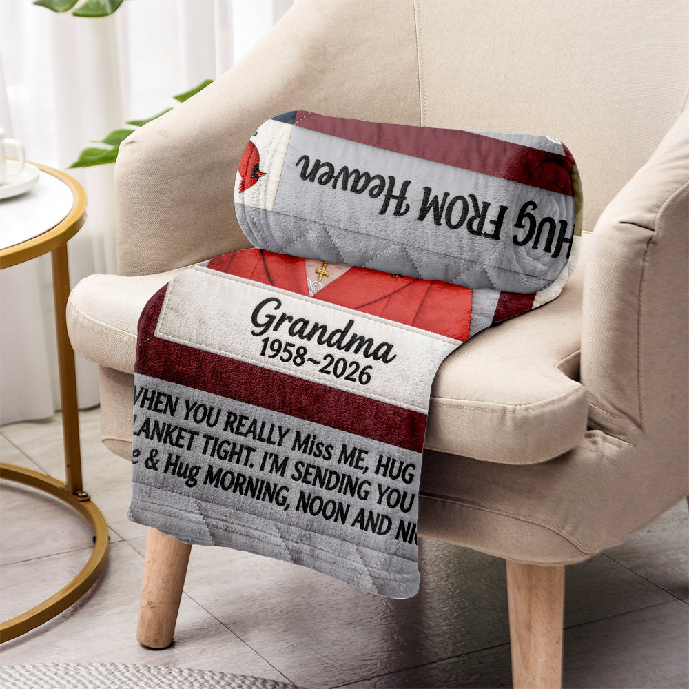 Eine Umarmung aus dem Himmel – Personalisierte Gedenkdecke