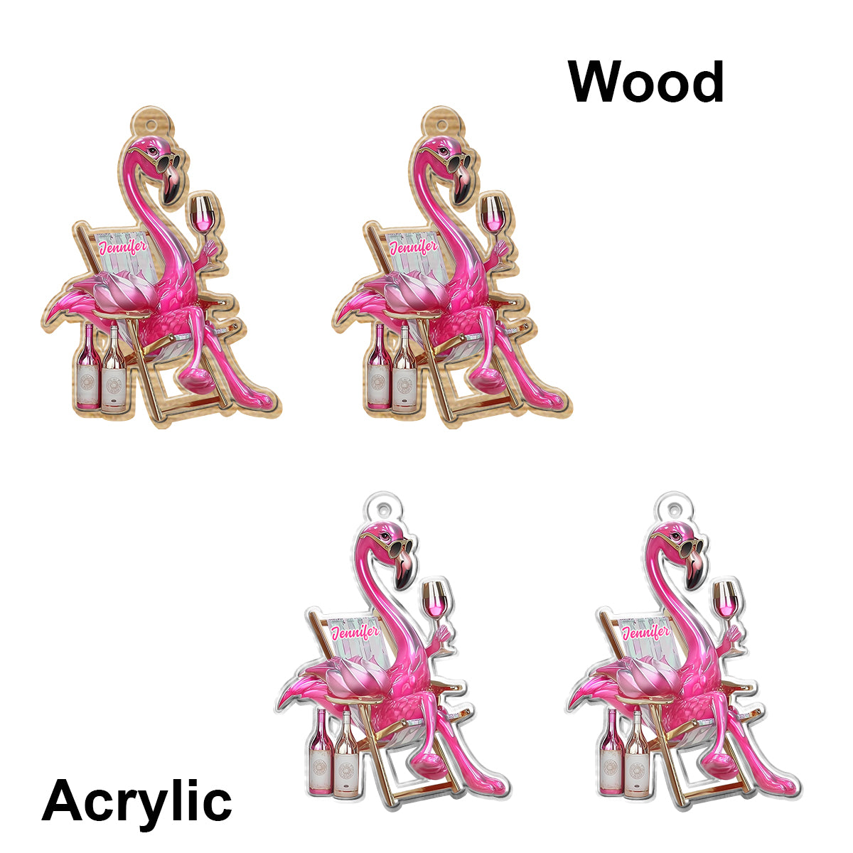 Be A Flamingo In A Flock Of Pigeons - Personalized Flamingo Earrings