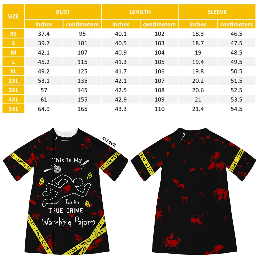 Das ist mein True-Crime-Schlafanzug – personalisiertes True-Crime-Schlafshirt