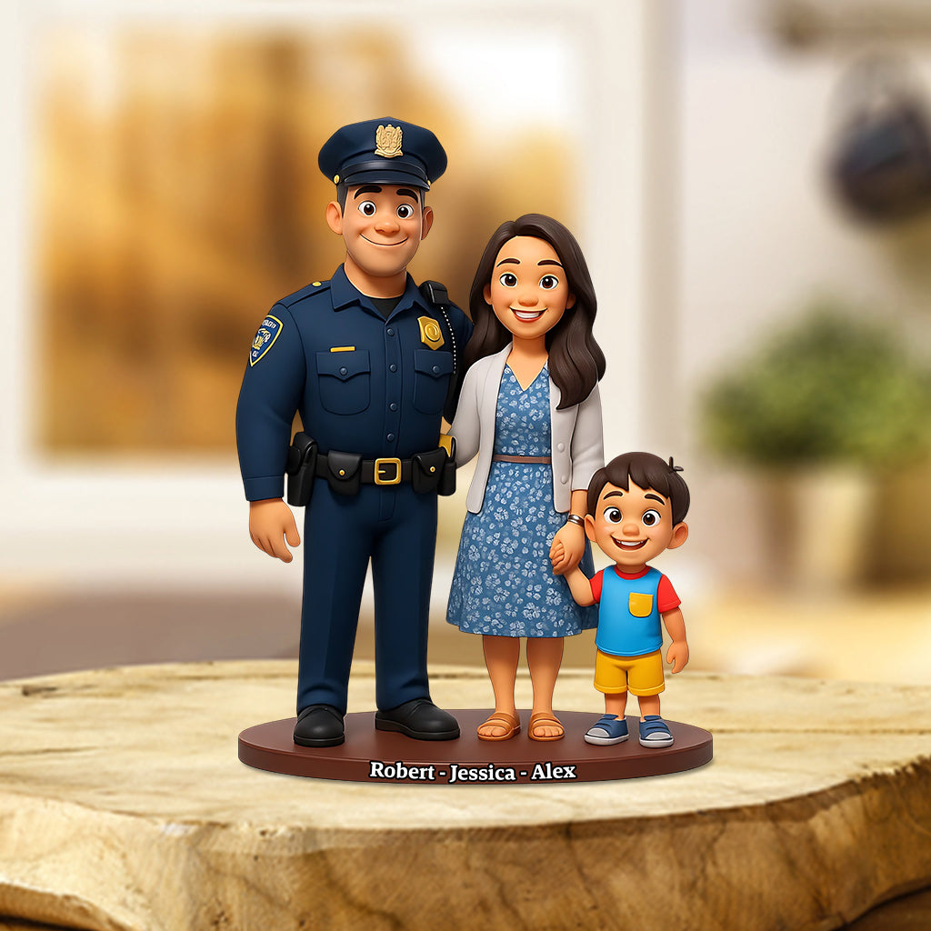 Serve and Protect - Personalized Police Officer Custom Shaped Acrylic Plaque