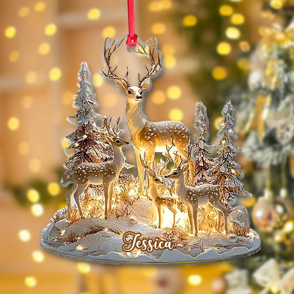 Weihnachtsschmuck mit Hirschmotiv – Personalisierter Jagdschmuck