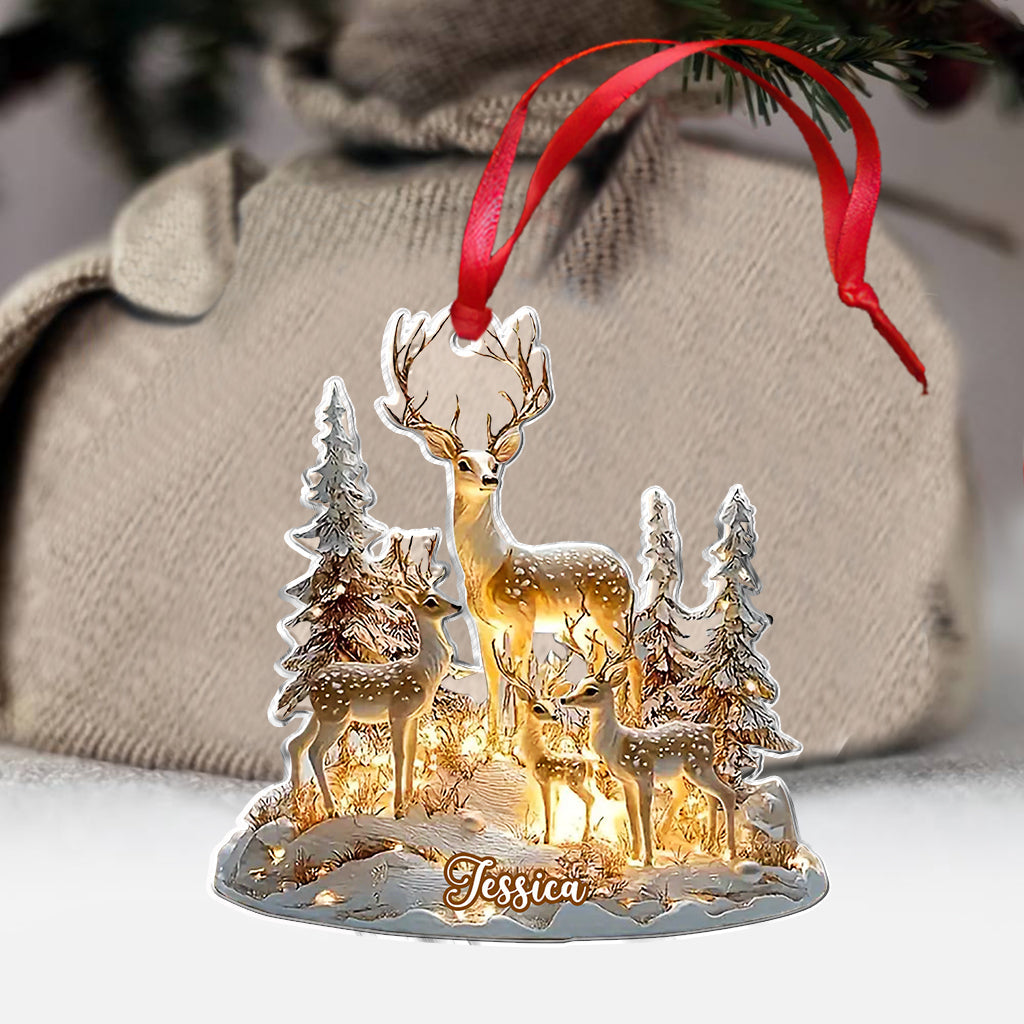 Weihnachtsschmuck mit Hirschmotiv – Personalisierter Jagdschmuck
