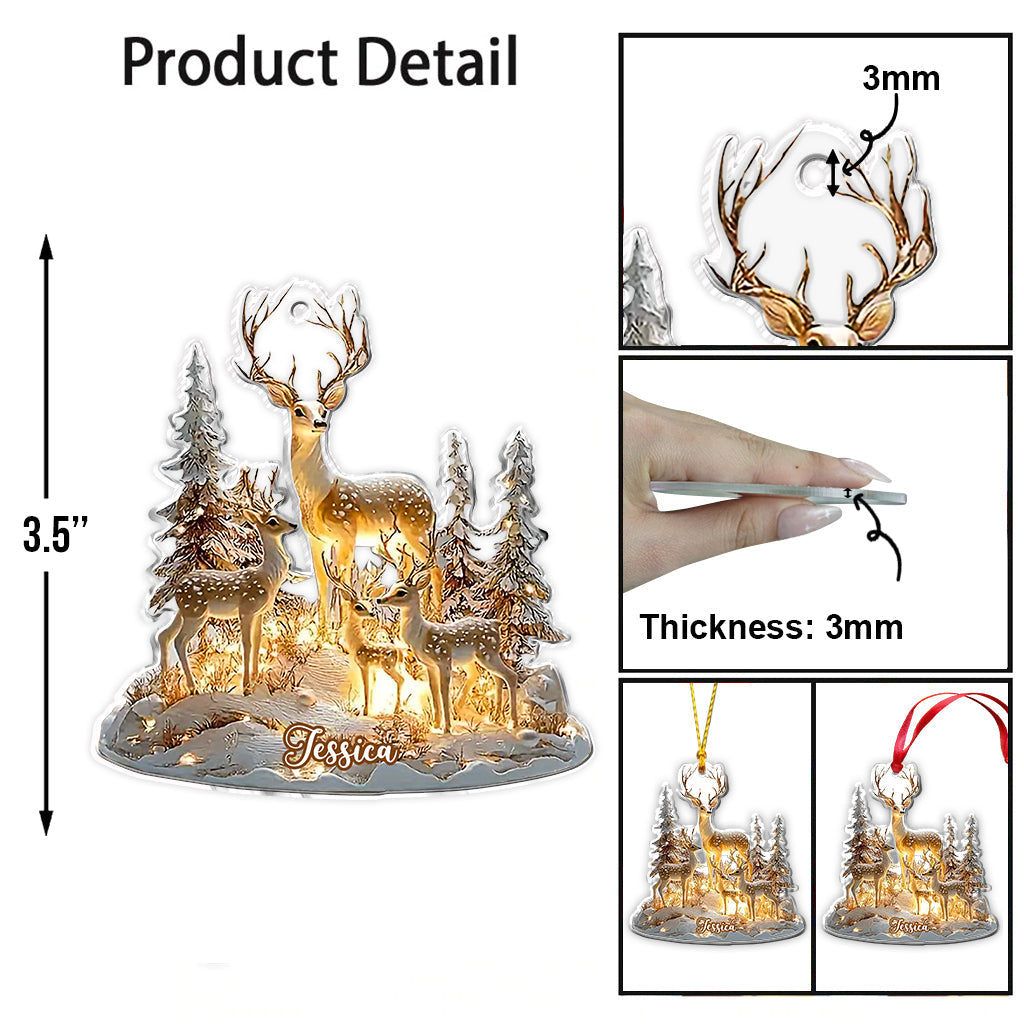 Weihnachtsschmuck mit Hirschmotiv – Personalisierter Jagdschmuck