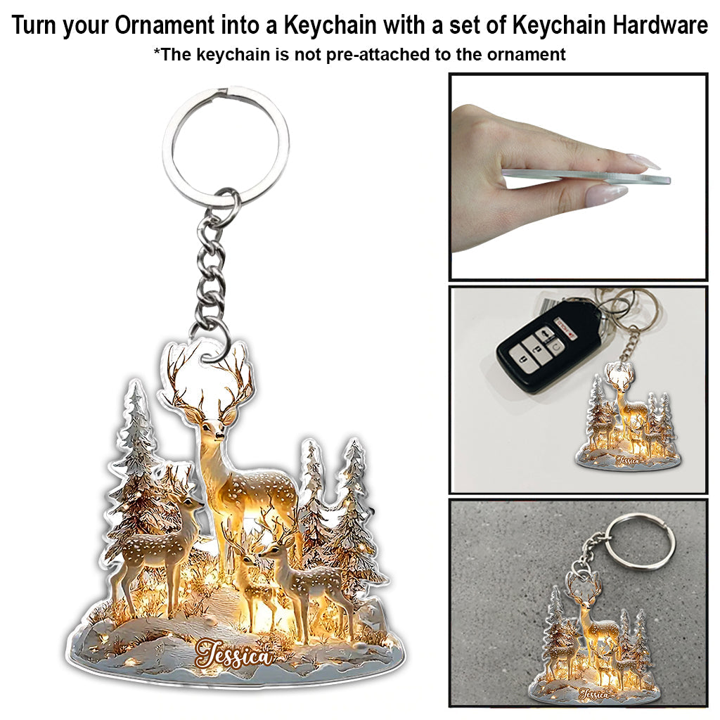 Weihnachtsschmuck mit Hirschmotiv – Personalisierter Jagdschmuck