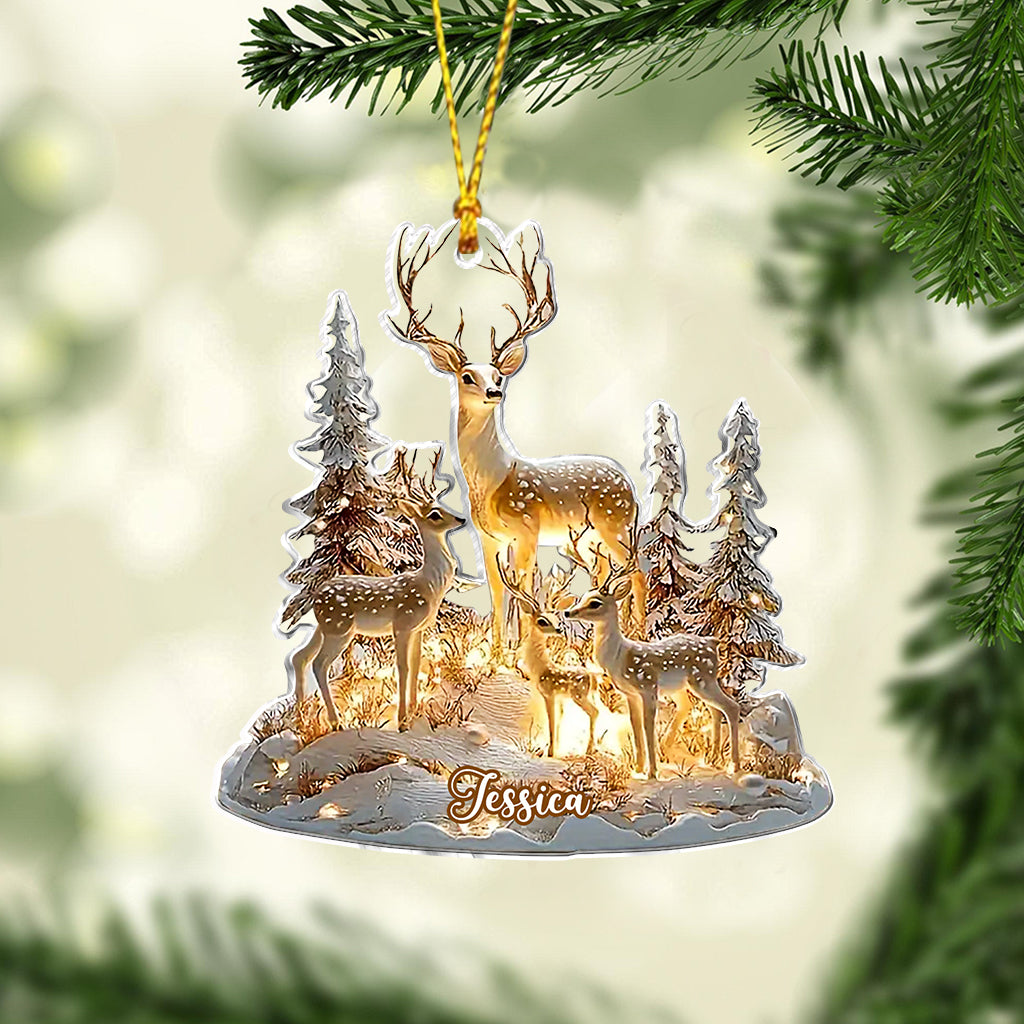 Weihnachtsschmuck mit Hirschmotiv – Personalisierter Jagdschmuck