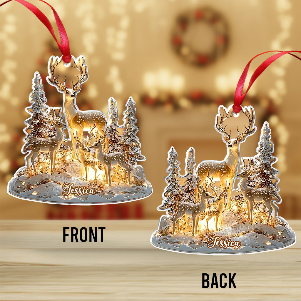 Weihnachtsschmuck mit Hirschmotiv – Personalisierter Jagdschmuck