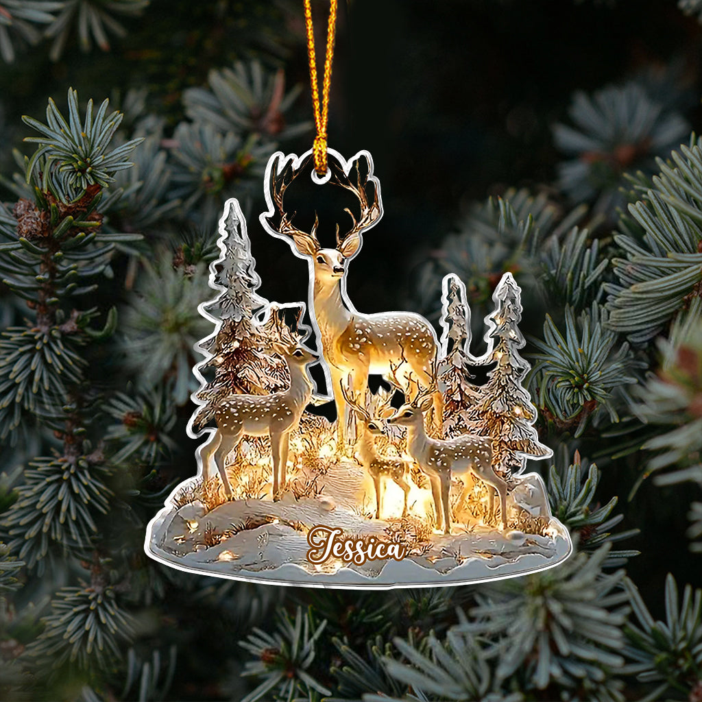 Weihnachtsschmuck mit Hirschmotiv – Personalisierter Jagdschmuck