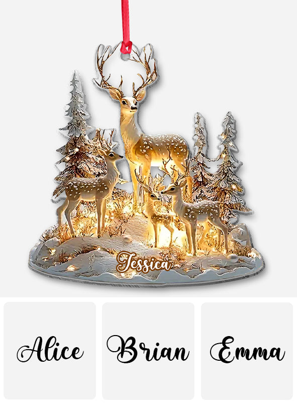 Weihnachtsschmuck mit Hirschmotiv – Personalisierter Jagdschmuck