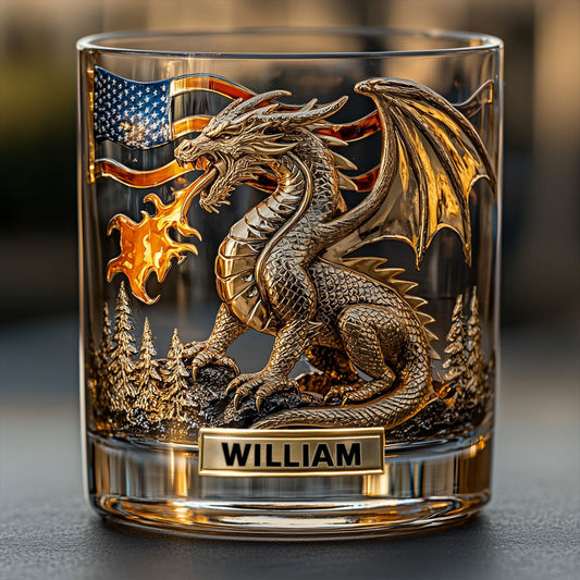 Cool Dragon - Personalized Dragon Whiskey Glass