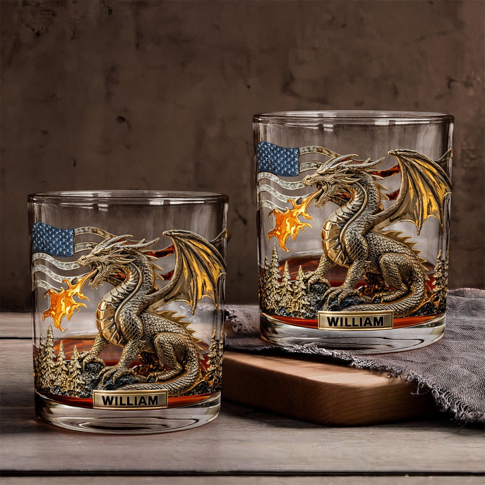 Cooler Drache – Personalisiertes Drachen-Whiskyglas