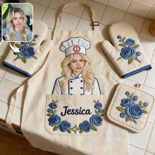Master Cook - Personalisierte Kochschürze, Ofenhandschuhe & Topflappen