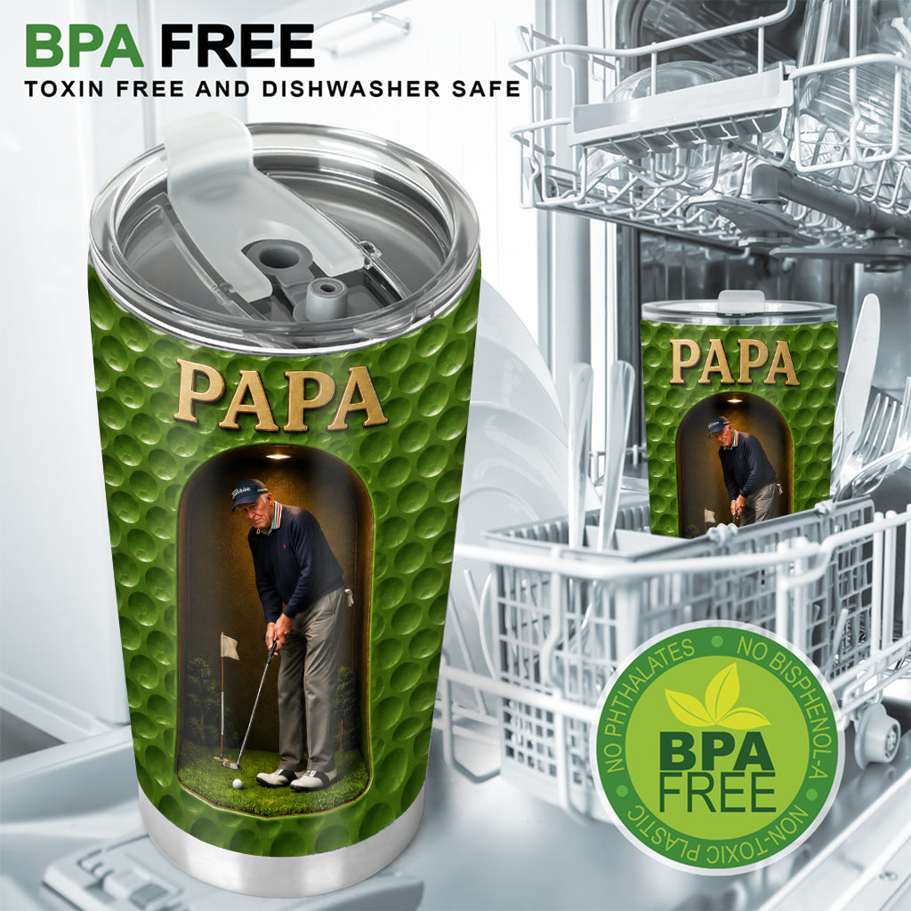 Any Photo Golf Man - Personalized Golf Tumbler