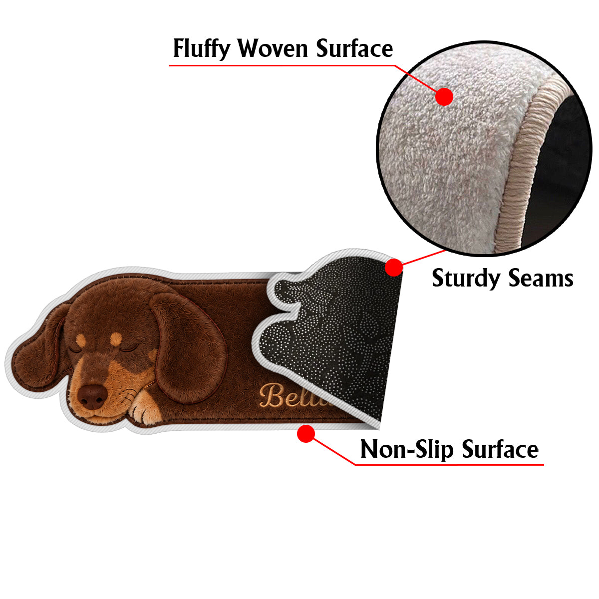 Kitchen/ Bathroom... Pet Rug - Personalized Dog Non-Slip Tufted Rug