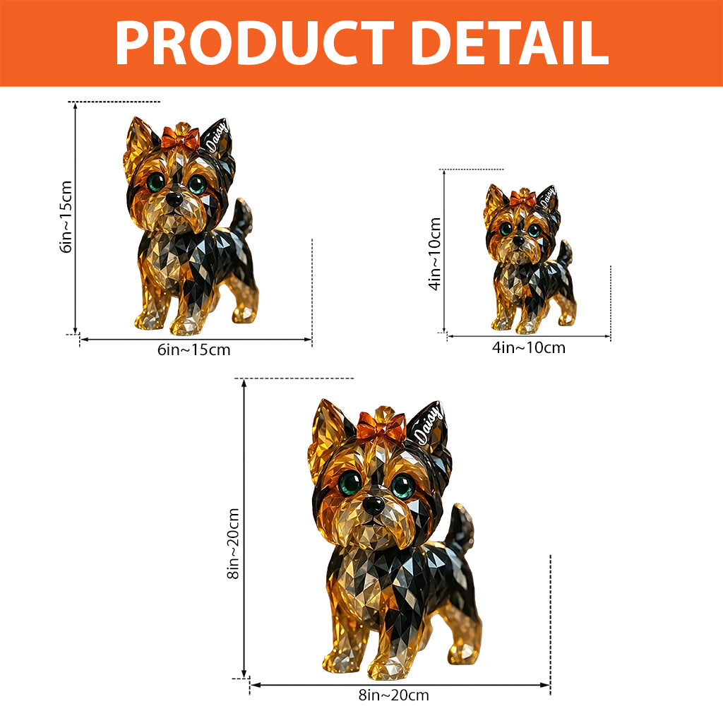 Ich liebe meinen Hund – Personalisierte Acrylplakette in Hundeform