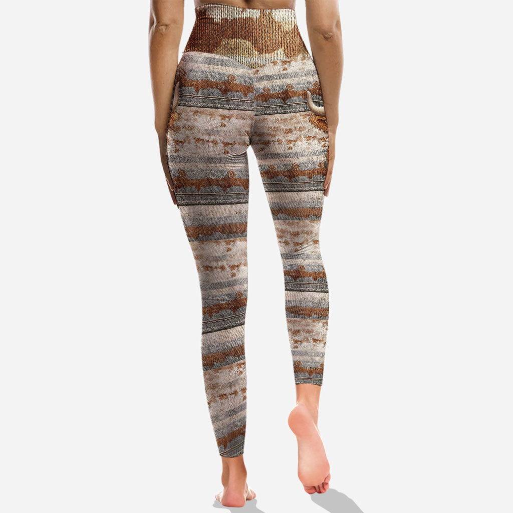 Niedliches Hochlandrind – Personalisierter Hochlandrind-Hoodie und Leggings