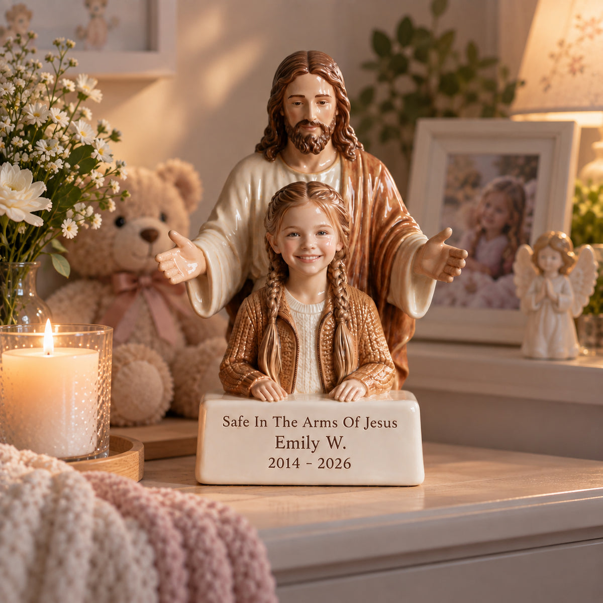 Die Arme Jesu - Personalisierte Gedenktafel 3D