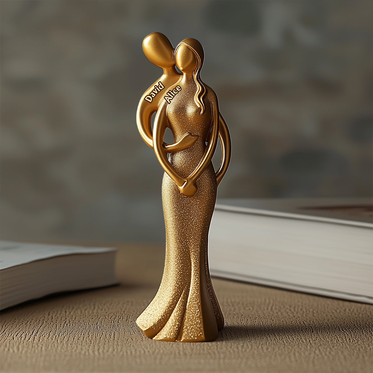 Gemeinsam sind wir am liebsten – personalisierte Acrylplakette in Pärchenform