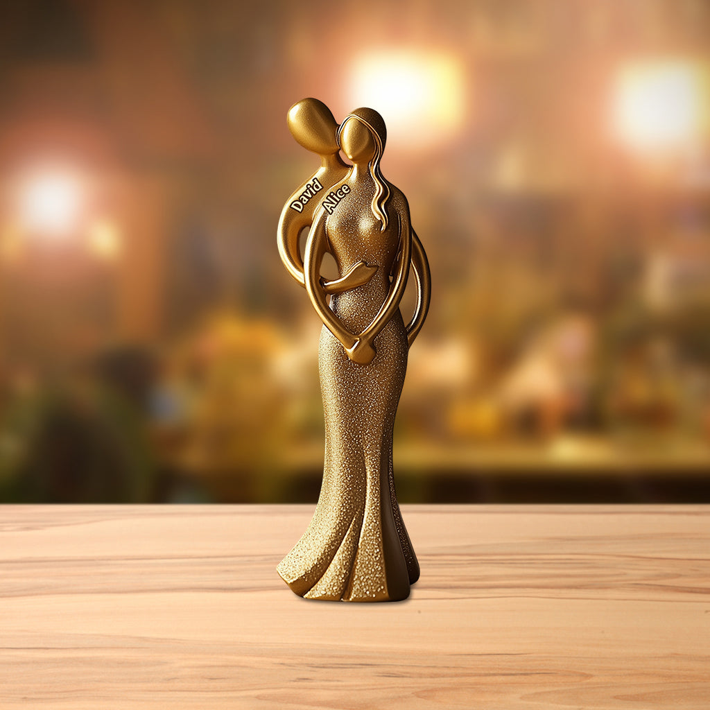 Gemeinsam sind wir am liebsten – personalisierte Acrylplakette in Pärchenform