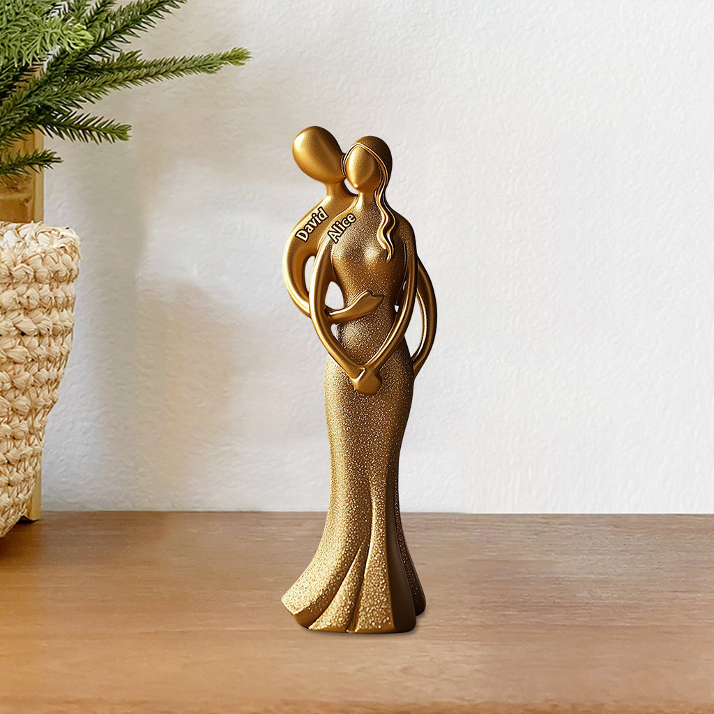 Gemeinsam sind wir am liebsten – personalisierte Acrylplakette in Pärchenform