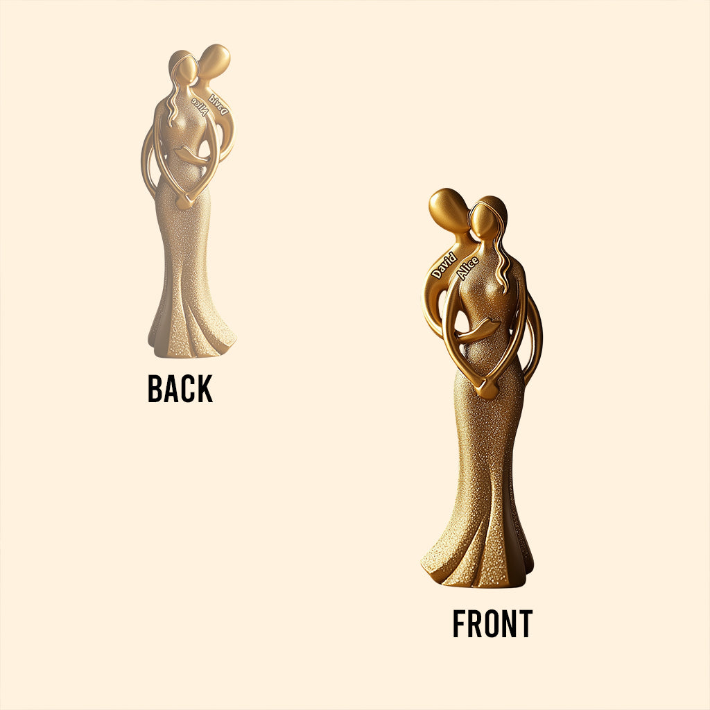 Gemeinsam sind wir am liebsten – personalisierte Acrylplakette in Pärchenform