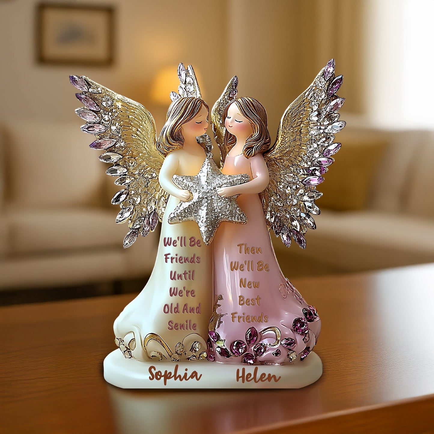 We'll Be Friends Until We're Old And Senile - Gift For Your Best Friend - Personalized Bestie Custom Shaped Acrylic Plaque