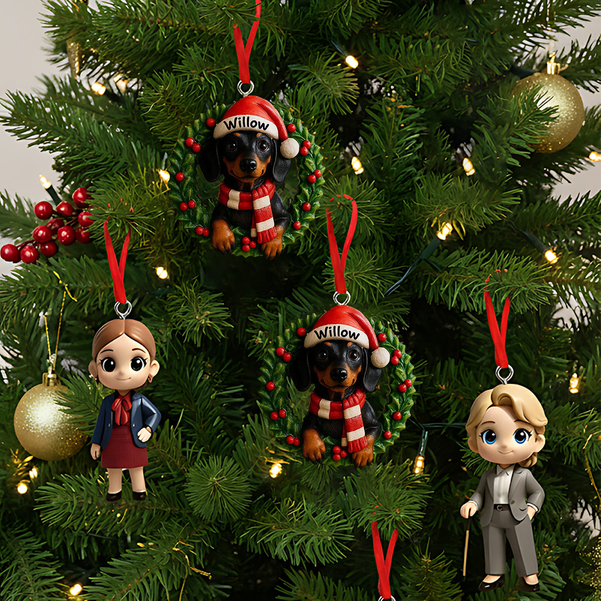 Weihnachtsgeschenk für Haustiere – Personalisierter Hunde-Minifiguren-Anhänger (3D-Anfertigung)