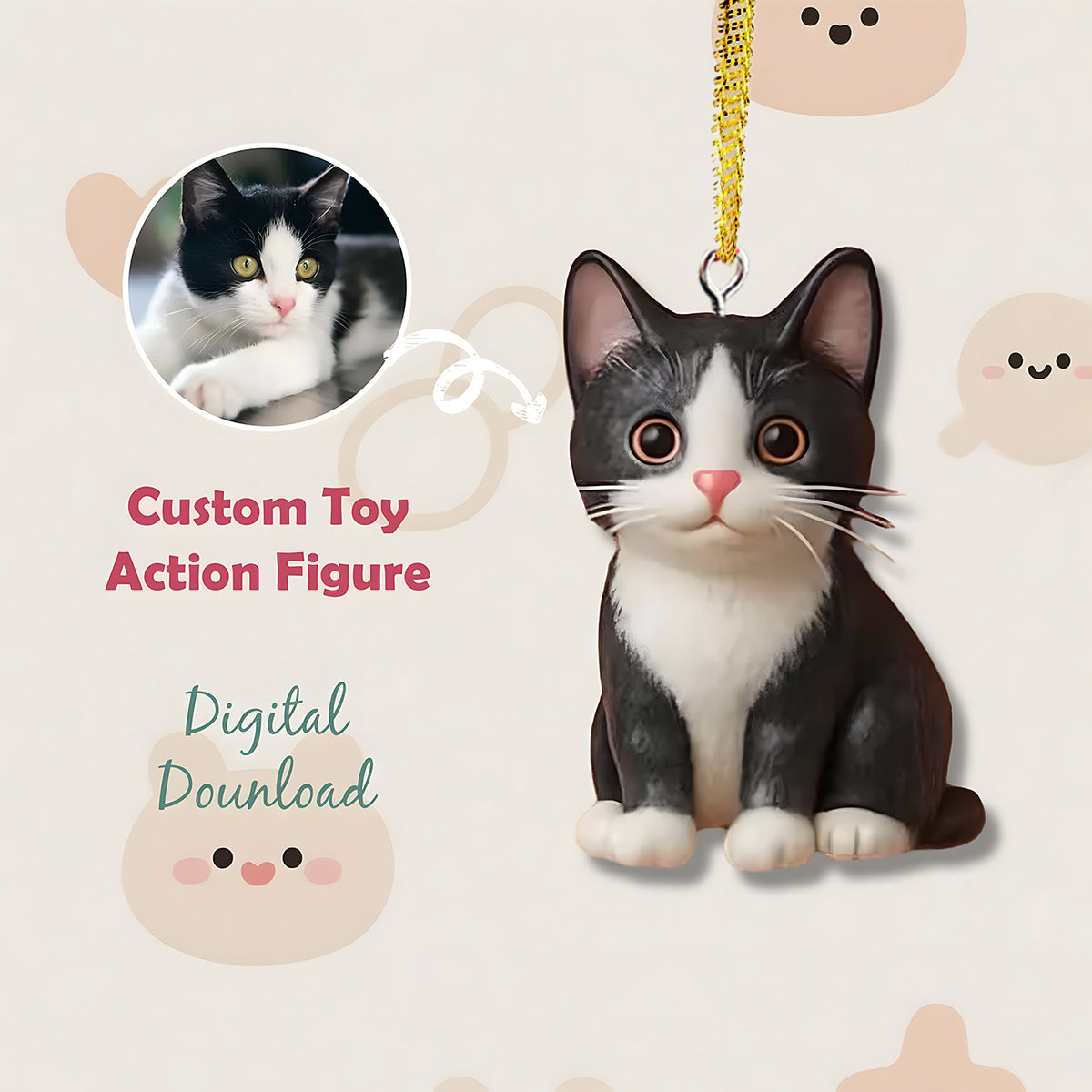 Weihnachtsgeschenk für Haustiere – Personalisierter Hunde-Minifiguren-Anhänger (3D-Anfertigung)