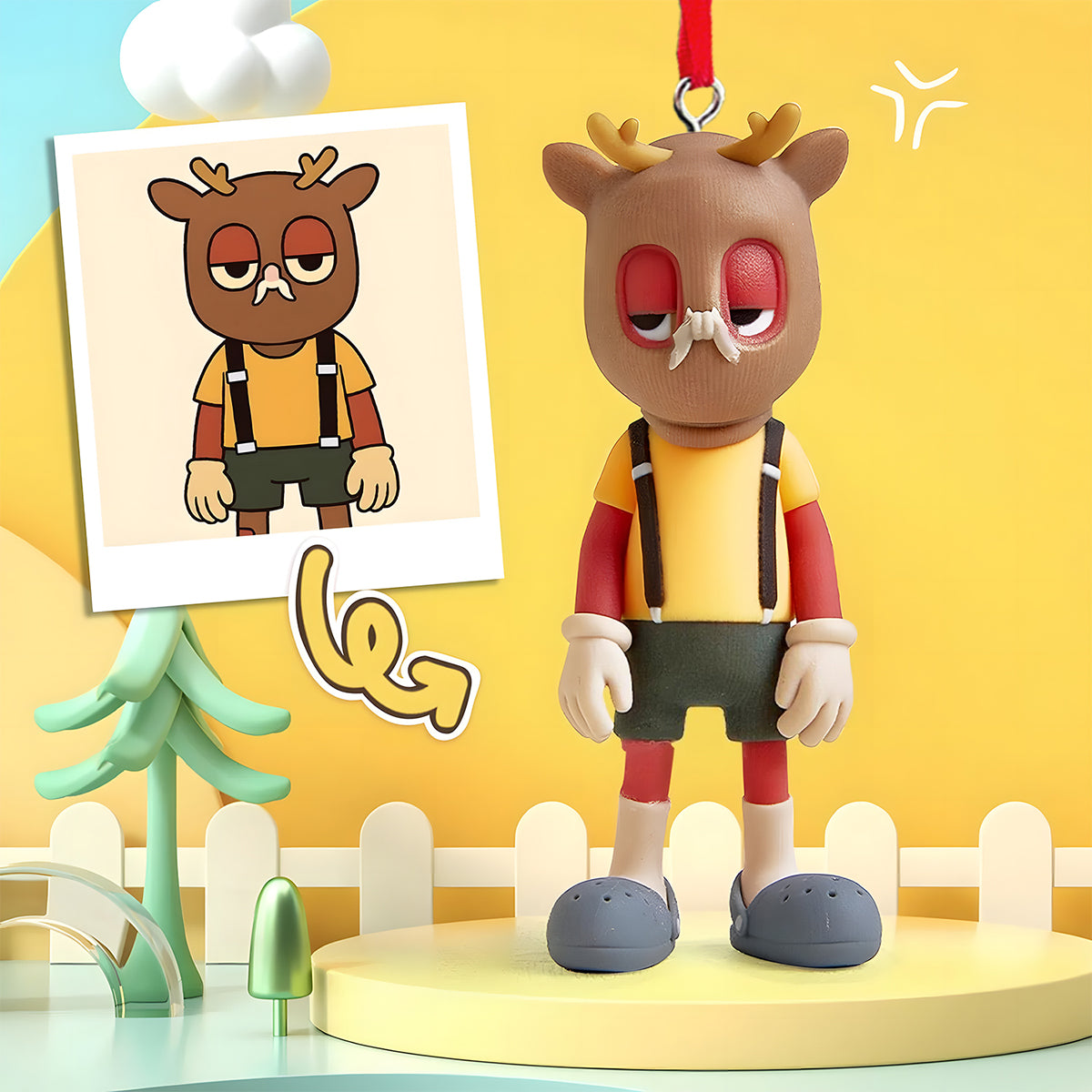 Weihnachtsgeschenk für Haustiere – Personalisierter Hunde-Minifiguren-Anhänger (3D-Anfertigung)