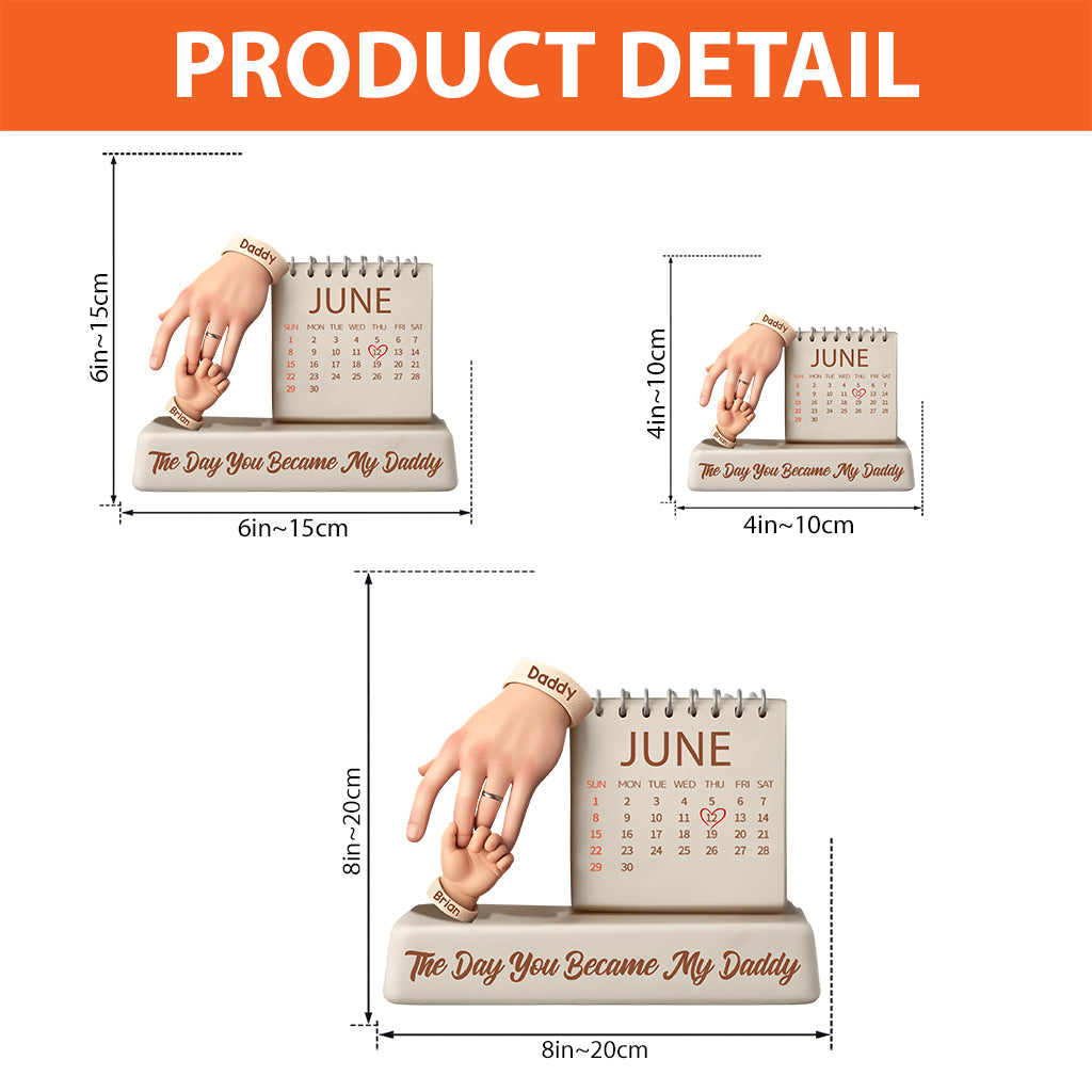 The Day You Became My Daddy - Personalized Father Custom Shaped Acrylic Plaque