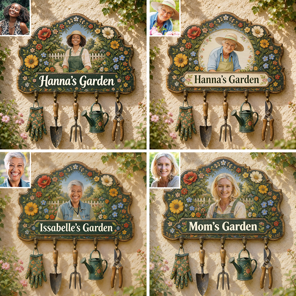 Liebe Gartenarbeit, Geschenk für Gartenliebhaber - Personalisierter Gartenhängeregal