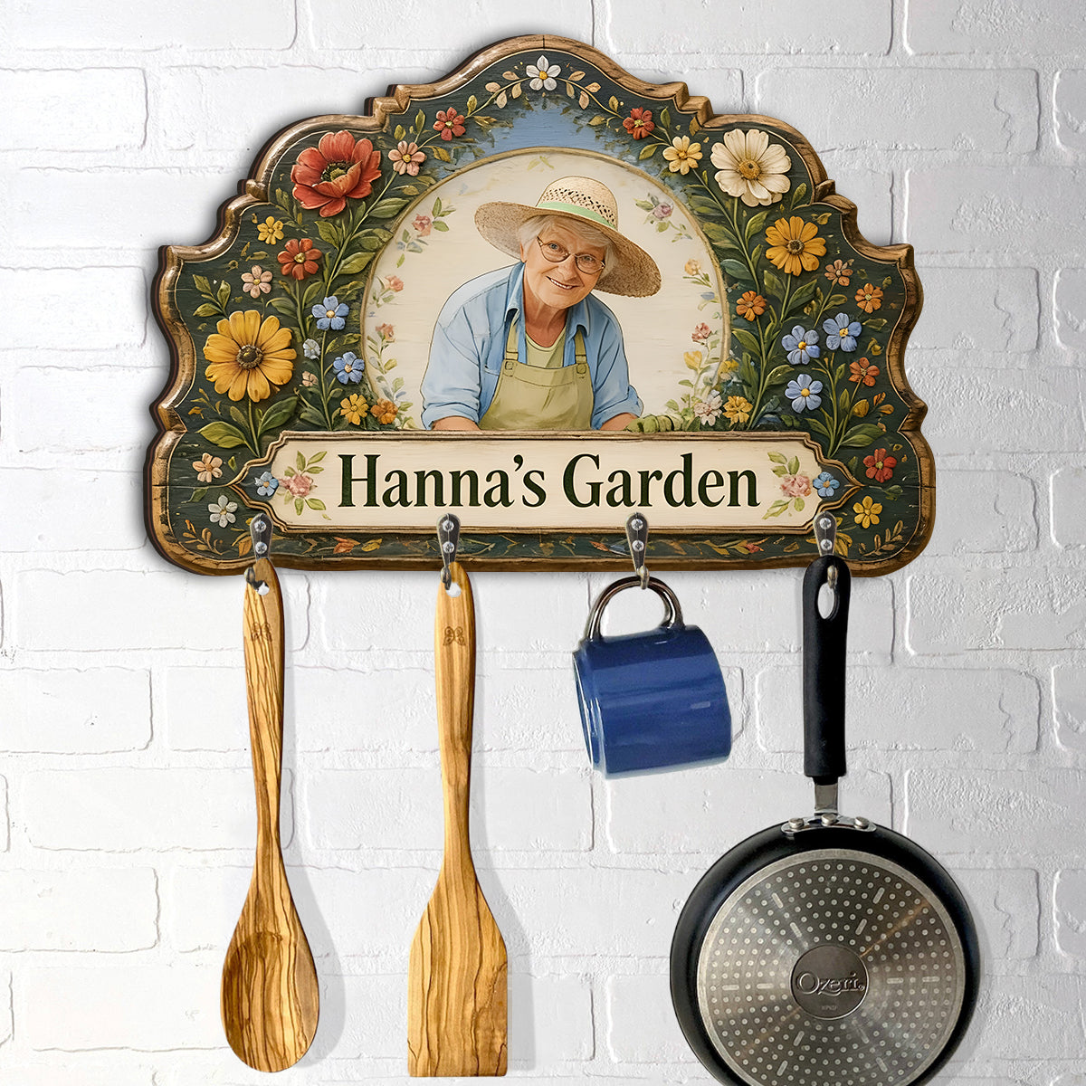 Liebe Gartenarbeit, Geschenk für Gartenliebhaber - Personalisierter Gartenhängeregal