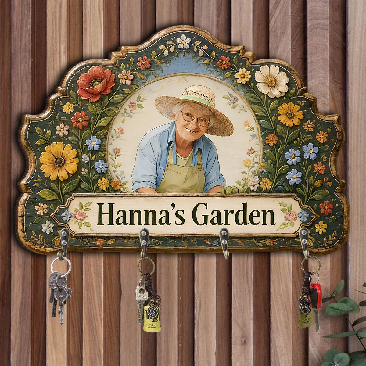 Liebe Gartenarbeit, Geschenk für Gartenliebhaber - Personalisierter Gartenhängeregal