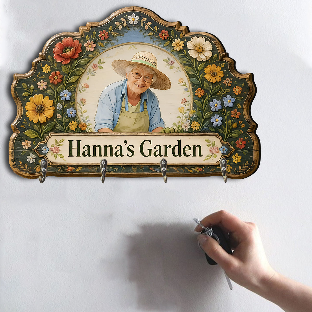 Liebe Gartenarbeit, Geschenk für Gartenliebhaber - Personalisierter Gartenhängeregal