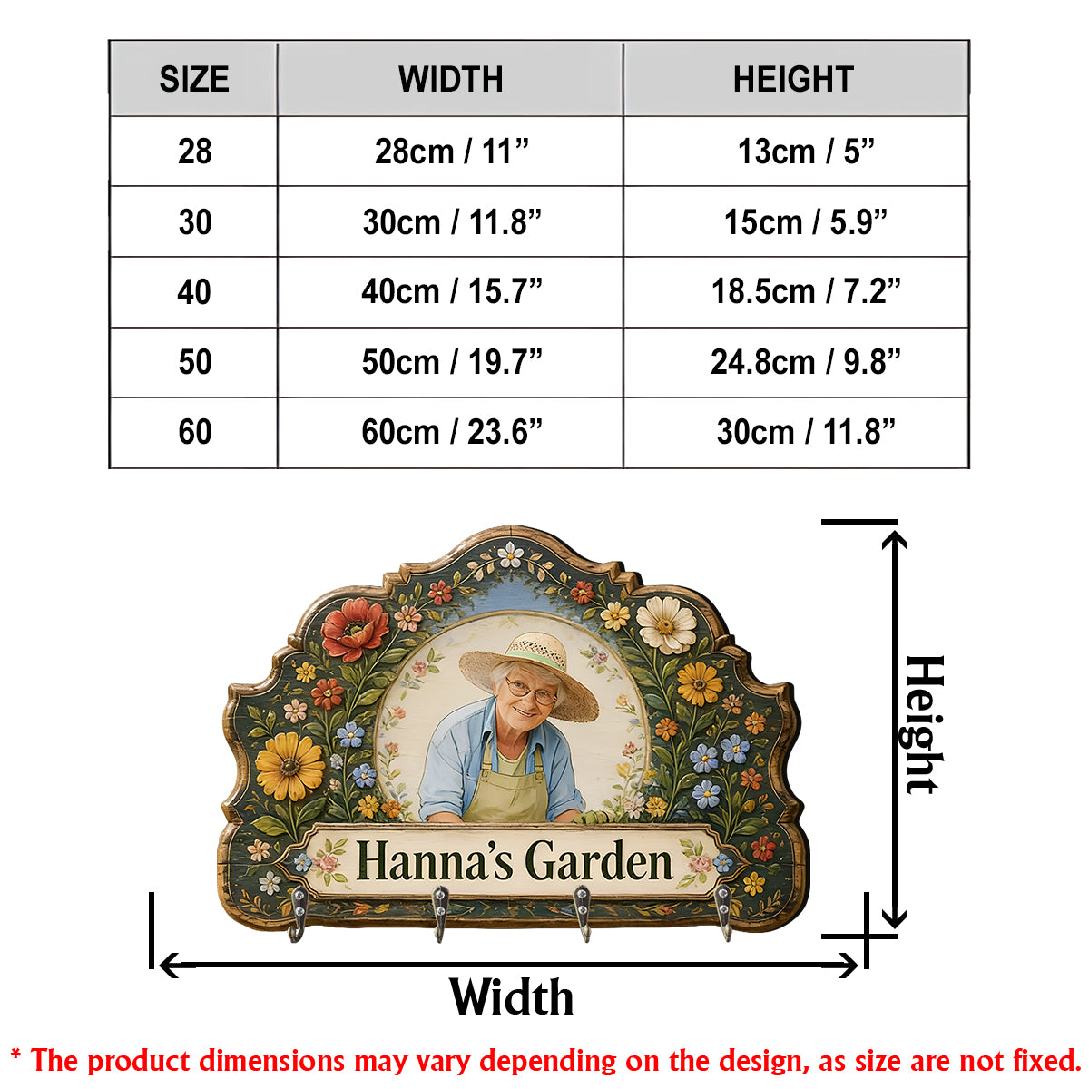 Liebe Gartenarbeit, Geschenk für Gartenliebhaber - Personalisierter Gartenhängeregal