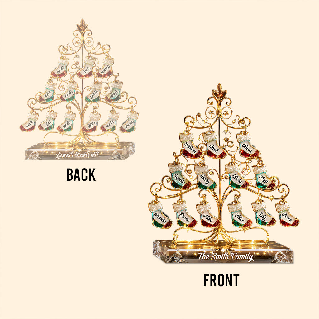 Glückliche Familie – Personalisierte Acrylplakette in individueller Familienform