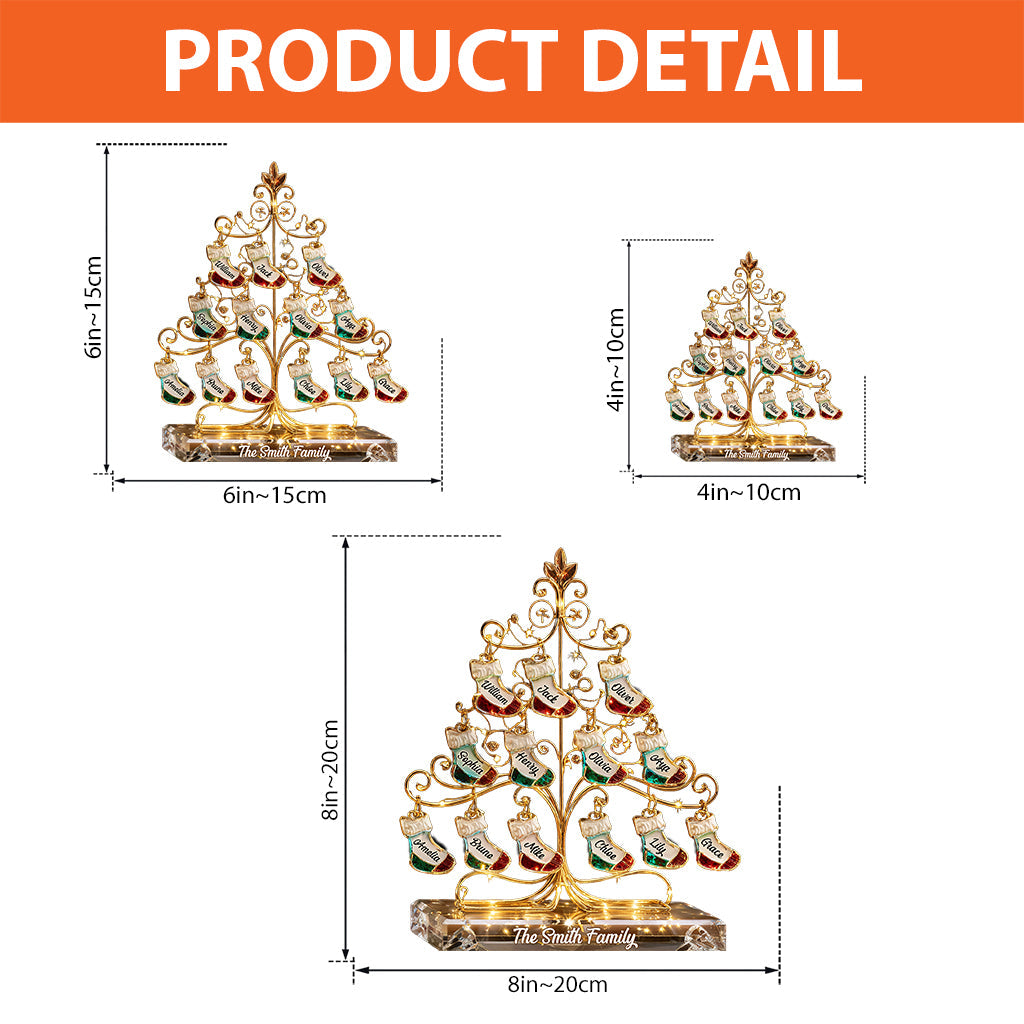 Glückliche Familie – Personalisierte Acrylplakette in individueller Familienform