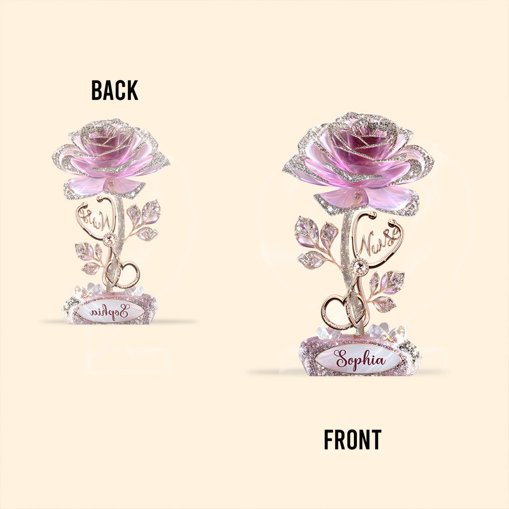 Krankenschwesterleben – Personalisierte Acrylplakette in individueller Form für Krankenschwestern