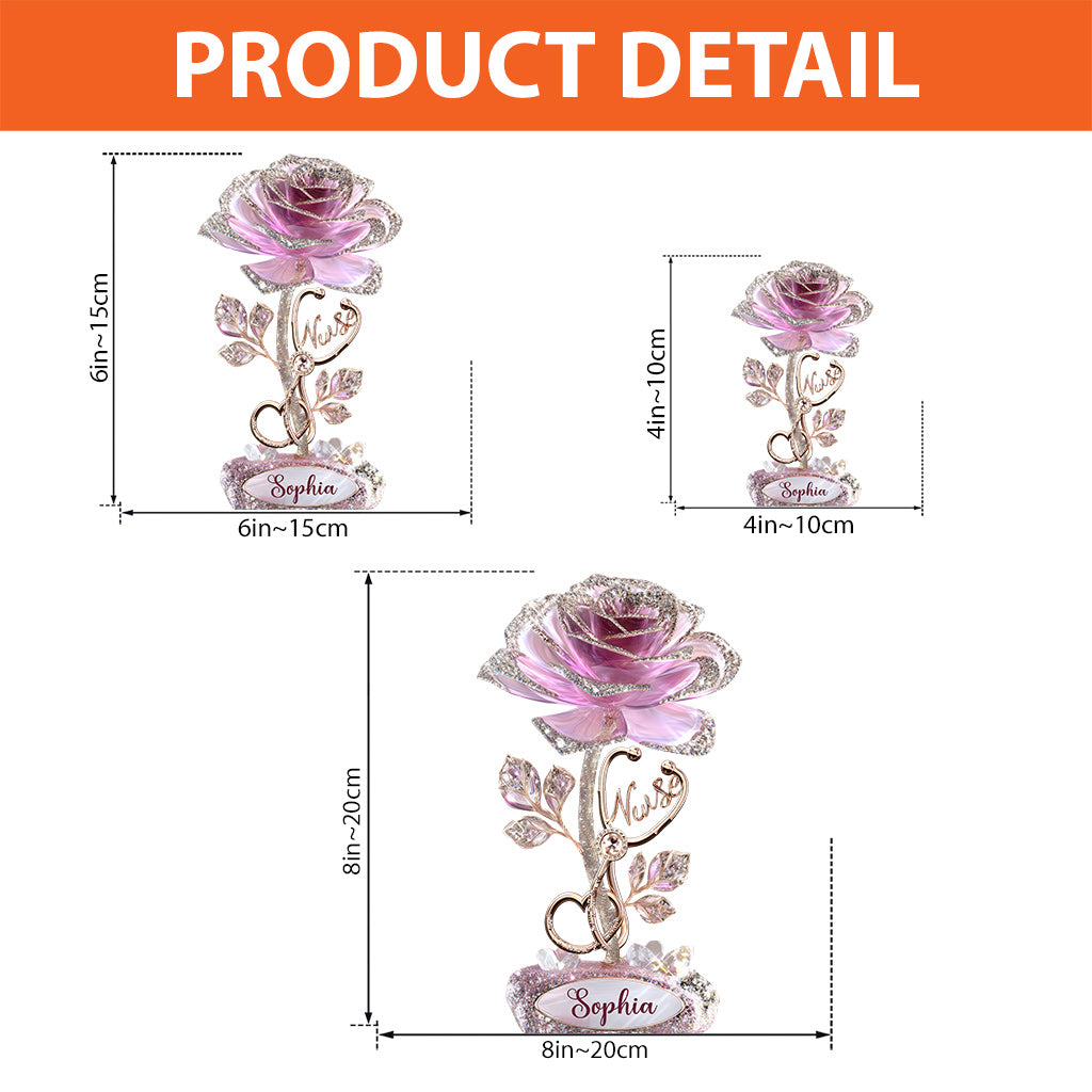 Krankenschwesterleben – Personalisierte Acrylplakette in individueller Form für Krankenschwestern