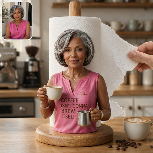 Kaffee wird sich nicht selbst brühen - Personalisierter Küchenpapierhalter