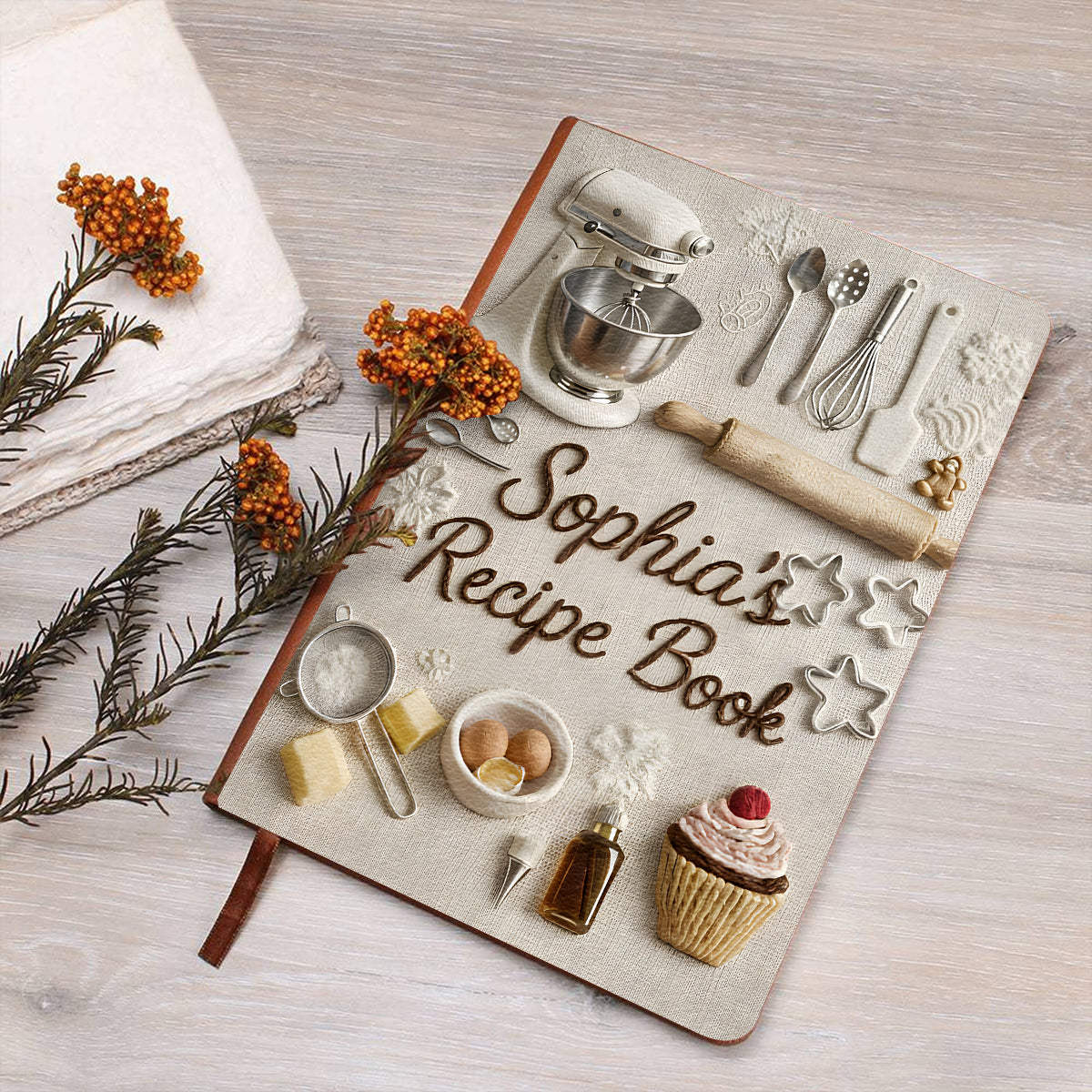 Love Baking - Personalized Baking Leather Journal