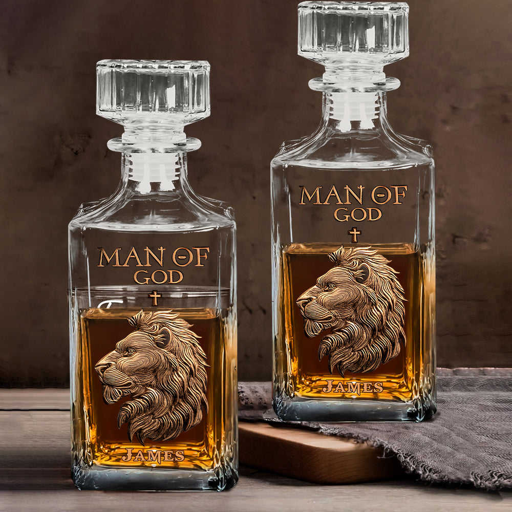Mann Gottes – Personalisiertes christliches Whisky-Dekanter-Set