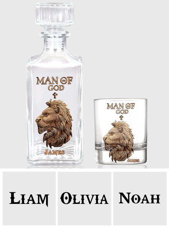 Mann Gottes – Personalisiertes christliches Whisky-Dekanter-Set