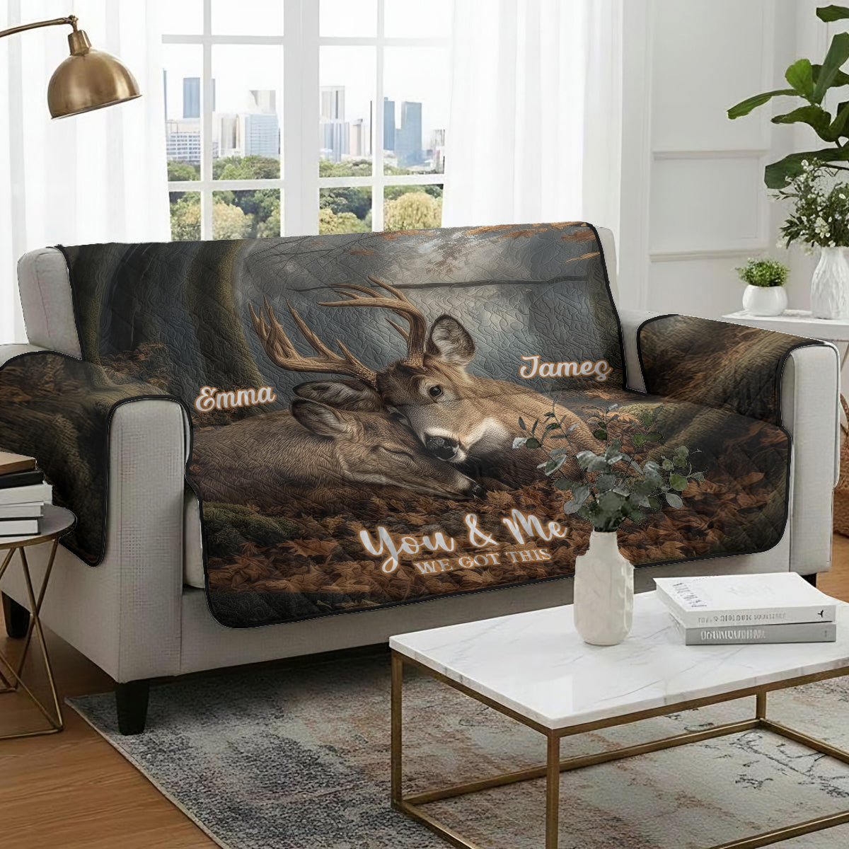 Du & Ich – Personalisierter Jagdsofa-/Couchbezug