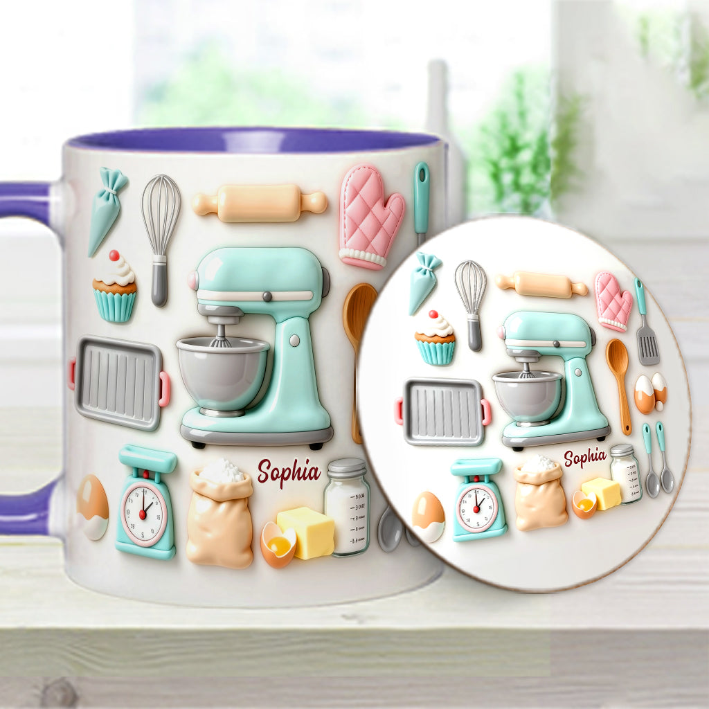 Love Baking - Personalized Baking Accent Mug & Coaster